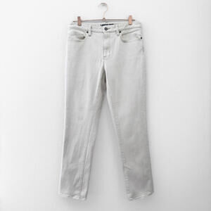 Lands End Mid Rise Straight Leg Cream White Jeans Size 10